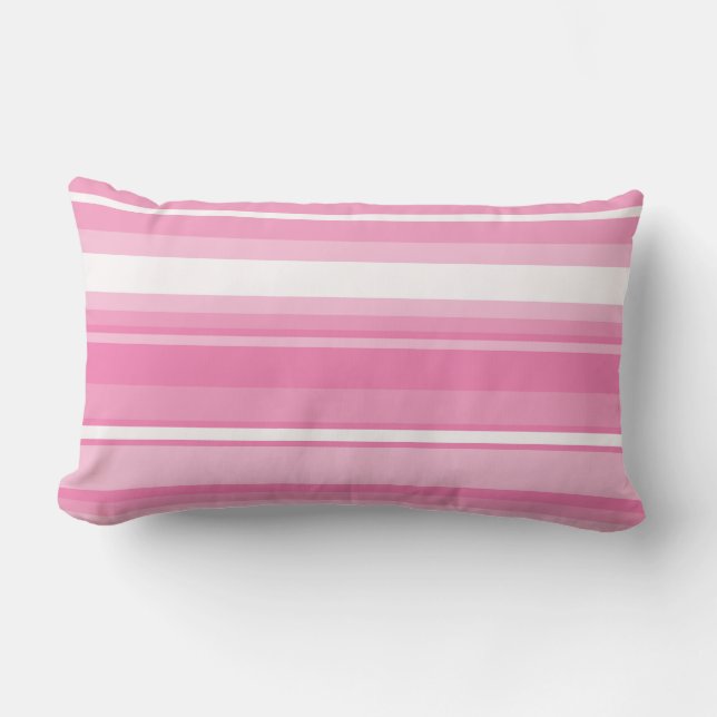 Roze strepen kussen (Voorkant)