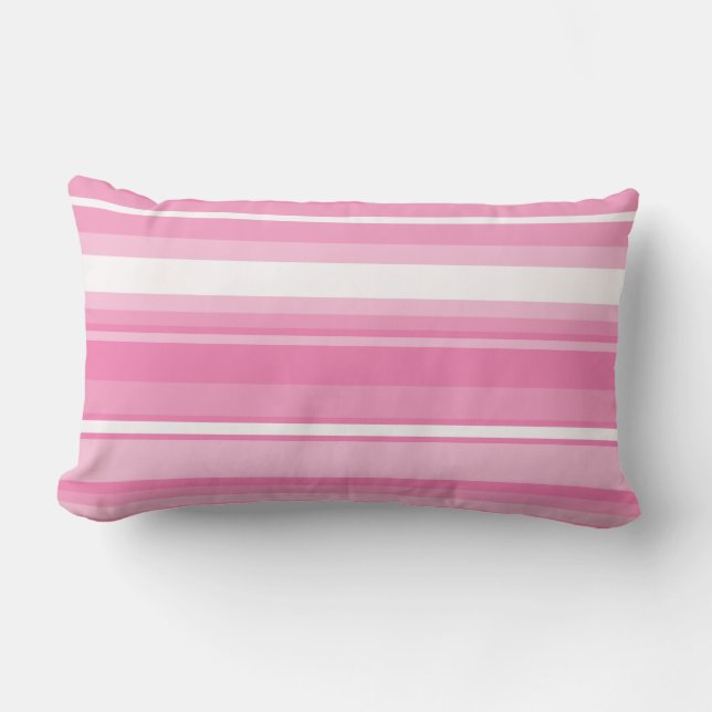 Roze strepen kussen (Voorkant)