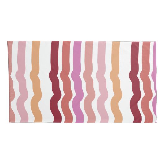 Roze strepen kussensloop (Achterkant-Rechts)