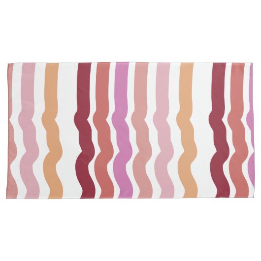 Roze strepen kussensloop (Voorkant-Rechts)