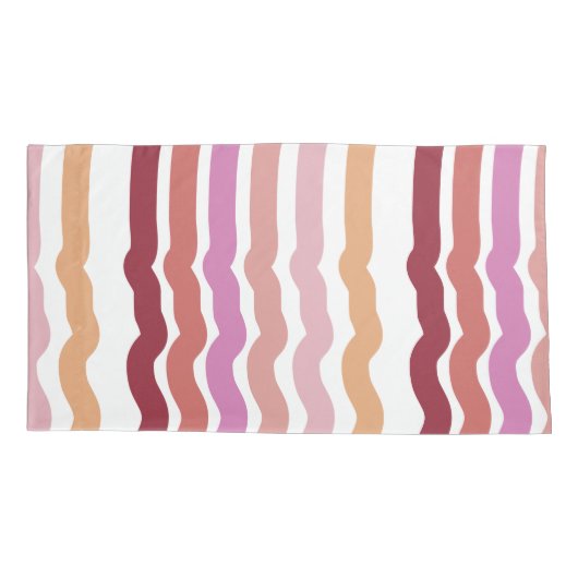 Roze strepen kussensloop (Achterkant-Links)