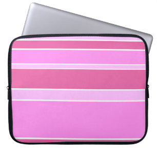 Roze strepen laptop sleeve