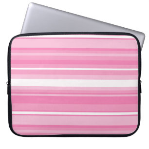 Roze strepen laptop sleeve