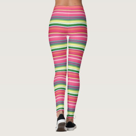 Roze strepen leggings (Achterkant)