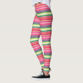 Roze strepen leggings (Links)