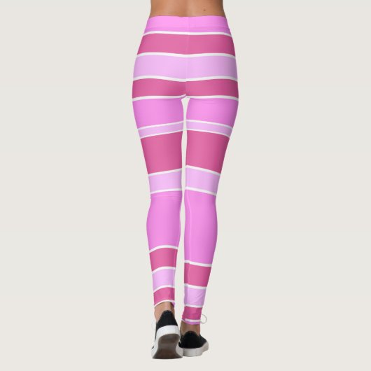 Roze strepen leggings (Achterkant)