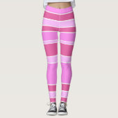 Roze strepen leggings (Voorkant)