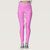 Roze strepen leggings (Voorkant)