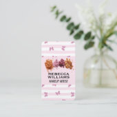 Roze Strepen | Make-up Foundation Poeder Visitekaartje (Staand voorkant)