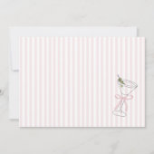 Roze Strepen Martini Glas Dank Je Kaart – Op Maat  (Achterkant)