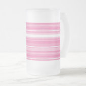 Roze strepen matglas bierpul (Voorkant rechts)