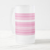 Roze strepen matglas bierpul (Voorkant links)