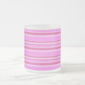 Roze strepen matglas koffiemok (Center)