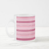 Roze strepen matglas koffiemok (Links)