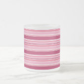 Roze strepen matglas koffiemok (Center)