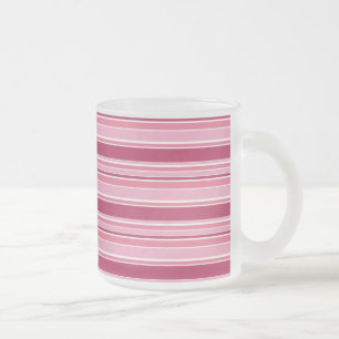 Roze strepen matglas koffiemok