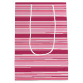 Roze strepen medium cadeauzakje (Achterkant)