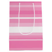 Roze strepen medium cadeauzakje (Achterkant)
