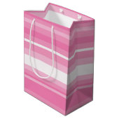 Roze strepen medium cadeauzakje (Achterkant Gekanteld)