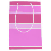 Roze strepen medium cadeauzakje (Voorkant)