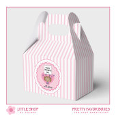 Roze Strepen Meisje met  Teken Valentijn Bedankdoosjes