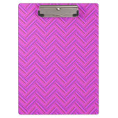 Roze strepen met dubbel weef patroon klembord (Voorkant)