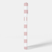 Roze Strepen met Naam of Monogram Set 14 Case-Mate iPhone Case (Achterkant / Rechts)