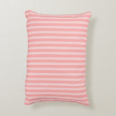 Roze strepen met vlinder accent kussen (Achterkant (Verticaal))