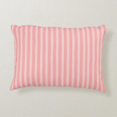 Roze strepen met vlinder accent kussen (Achterkant)