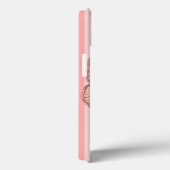 Roze strepen met vlinder Case-Mate iPhone case (Achterkant / Rechts)