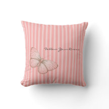 Roze strepen met vlinder