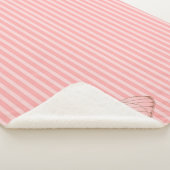 Roze strepen met vlinder sherpa deken (3/4)