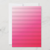 Roze Strepen Modern Trouwmenu Kaart (Achterkant)