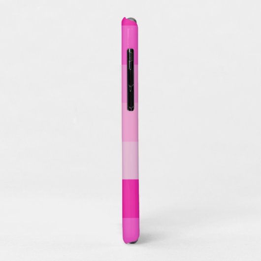 Roze Strepen Moderne & Vrouwelijke Monogramnaam Case-Mate iPhone Case (Achterkant/links)