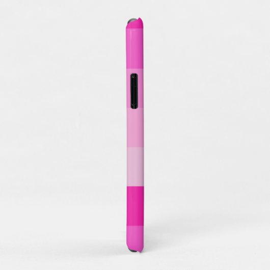 Roze Strepen Moderne & Vrouwelijke Monogramnaam Case-Mate iPhone Case (Achterkant/rechts)