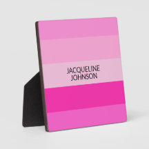 Roze Strepen Moderne & Vrouwelijke Monogramnaam