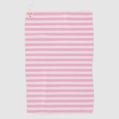 Roze Strepen Naadloos Patroon Golfhanddoek (Voorkant)