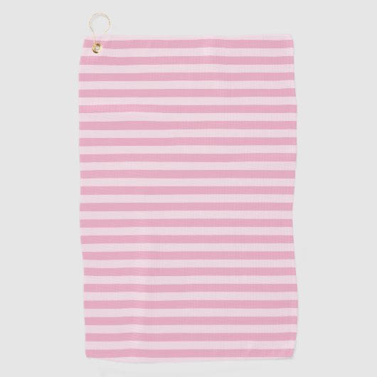 Roze Strepen Naadloos Patroon Golfhanddoek (Voorkant)