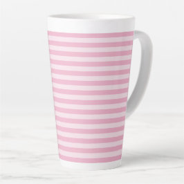 Roze Strepen Naadloos Patroon Latte Mok