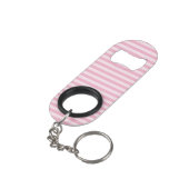 Roze strepen naadloos patroon mini flessenopener (Achterkant Gekanteld)