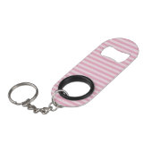 Roze strepen naadloos patroon mini flessenopener (Voorkant Gekanteld)