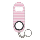 Roze strepen naadloos patroon mini flessenopener (Achterkant)