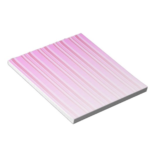 Roze strepen notitieblok (Schuin)
