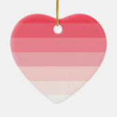 Roze Strepen Ombre Keramisch Ornament (Achterkant)