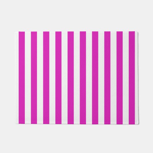Roze strepen op elke kleur deurmat (Voorkant)