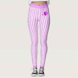 Roze Strepen op ROZE Leggings