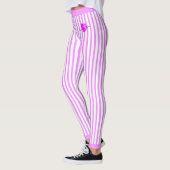 Roze Strepen op ROZE Leggings (Links)