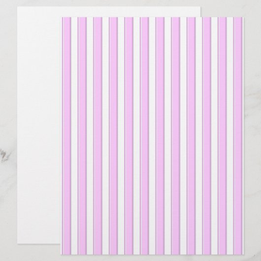 Roze strepen op wit (Voorkant / Achterkant)