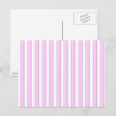 Roze strepen op wit briefkaart (Voorkant / Achterkant)