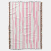 Roze strepen op wit deken (Voorkant Verticaal)
